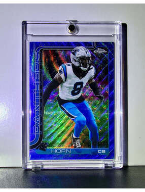 Jaycee Horn 2025 NFL Topps Chrome Blue Refractor #41 Football Card 039/150